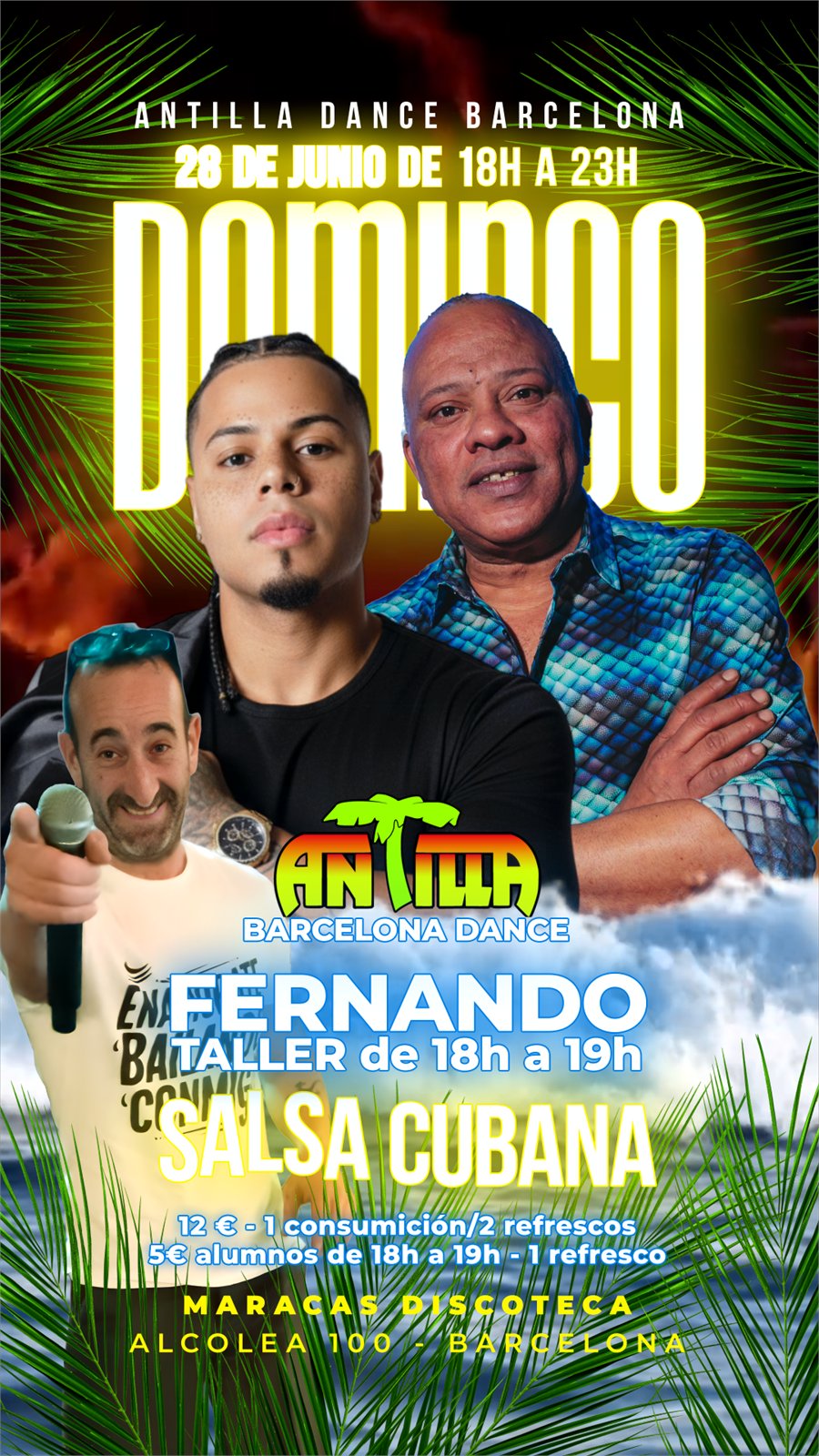 Cartel del evento Domingo Salsa Cubana - Domingo 28 Junio